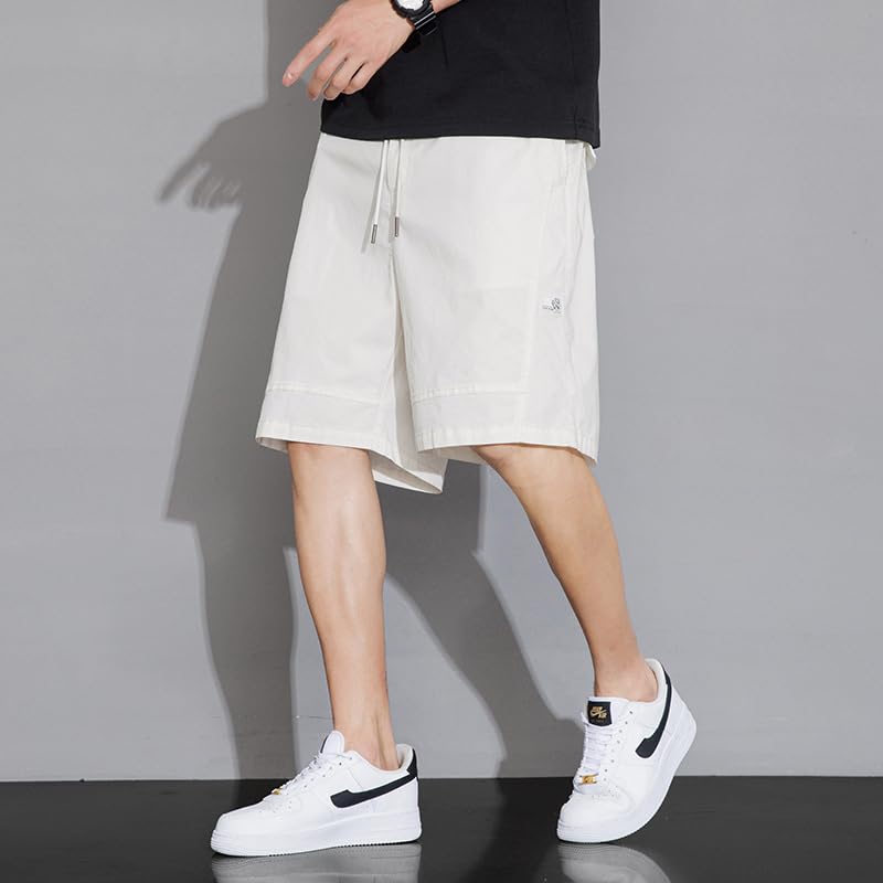 La Glace de la Soie à séchage Rapide Shorts garçons de l'été de Couleur Unie Occasionnels Outillage Droit à Cinq Points de Pantalon