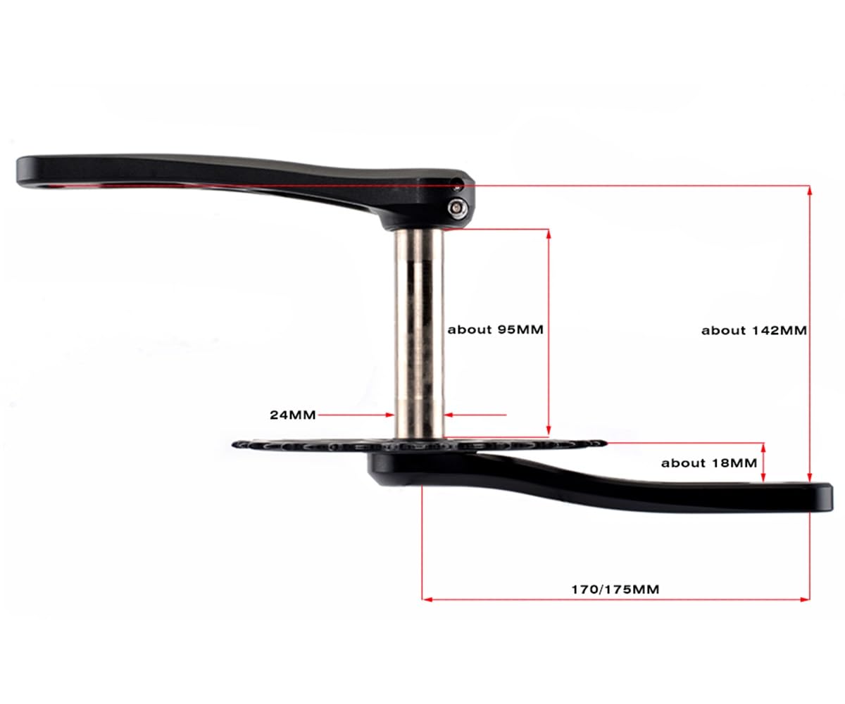 Bicicleta De Montaña Integrado Hueco Platos Y Bielas 175mm MTB Aleación De Aluminio Brazo De Biela 32/34/36/38/40/42/44/46/48T Ancho Estrecho Plato Bielas