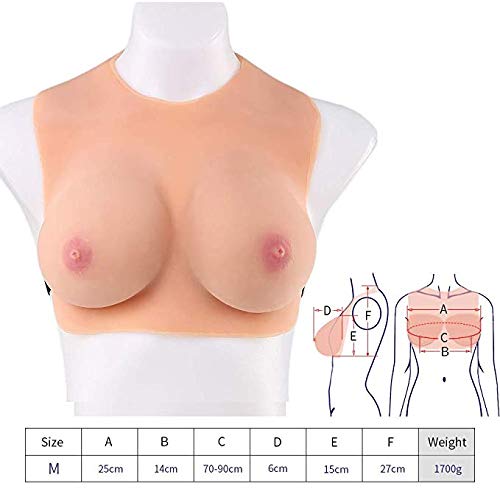 Prothèse mammaire en silicone Bonnet D 1700g pour mastectomie et cosplay