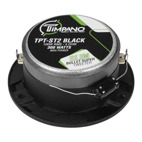 image for Timpano TPT-ST2 Black Slim Super Tweeter, 600 Watts 4 Ohm, 105 dB, 1 i