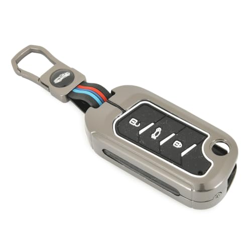 Image of Arika Metal Car Key Cover Compatible with Mahindra Scorpio N, XUV 3XO, XUV300, Marazzo, XUV700, XUV400 EV, Bolero & Thar Roxx 3 Button Flip Key | Premium Full Protection Key Case