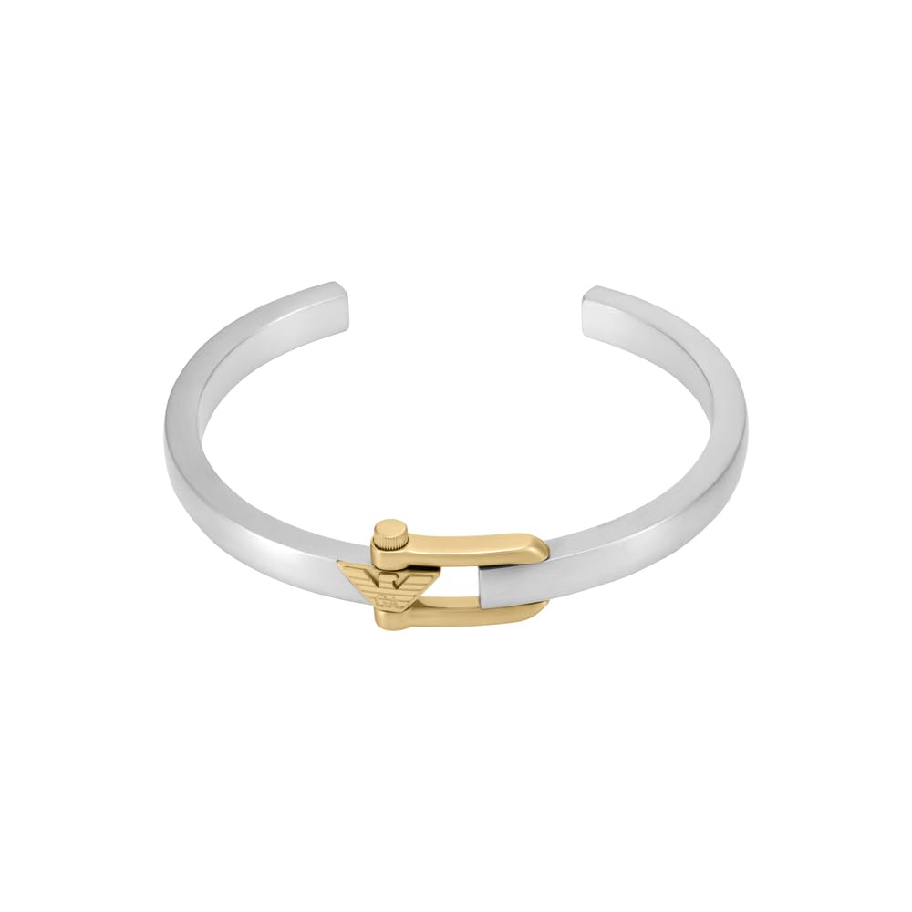 Emporio Armani Men's Stainless Steel open bangle bracelet