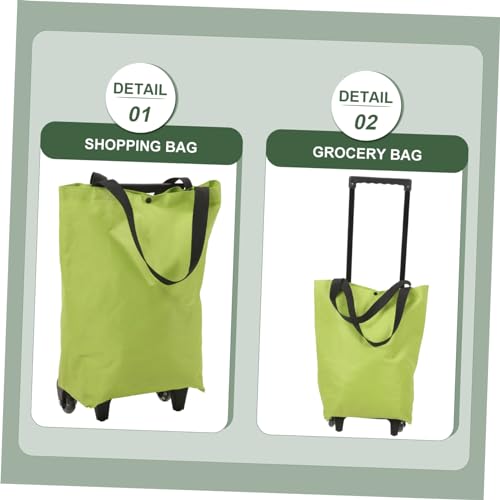 SOESFOUFU Einkaufstasche Zum Mitnehmen Einkaufswagen Tasche Für Utility-räder Einkaufstasche Auf Rollen Mehrzweckwagen Einkaufstüten Mit Rollen Oxford-stoff Haushalt Einkaufen Laufradtasche – Bild 5