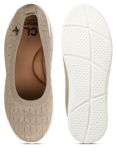 Image of Carlton London Women's Textured Knit Comfort Ballet Flats