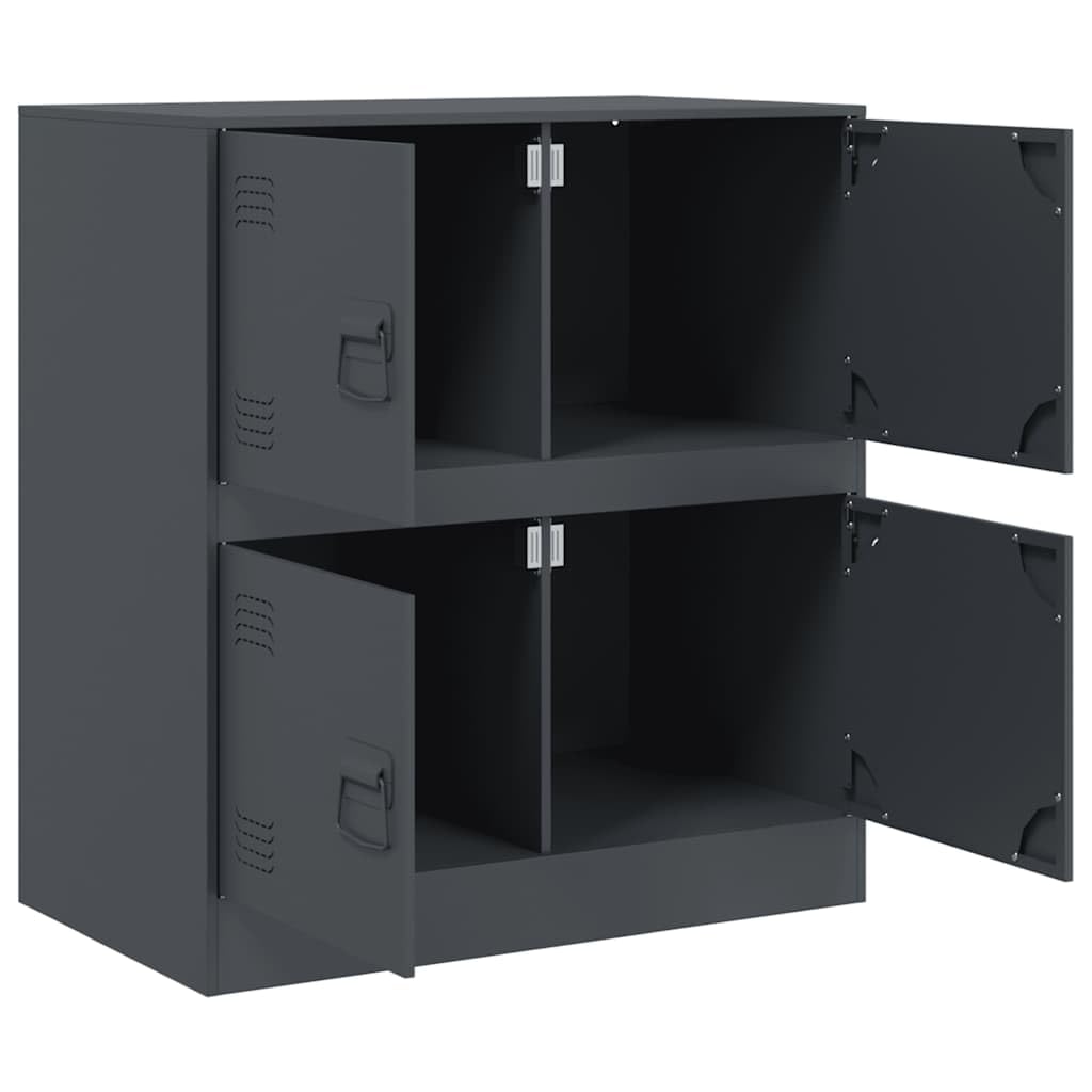 Credenza in Acciaio Laminato a Freddo Antracite 67x39x73 cm