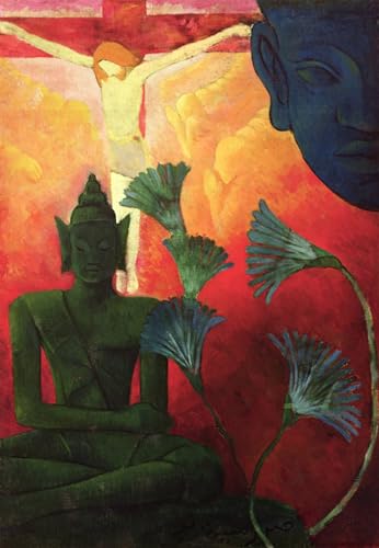 Art mural Christ et Bouddha Paul Ranson poster vintage pour décoration chambre Zen
