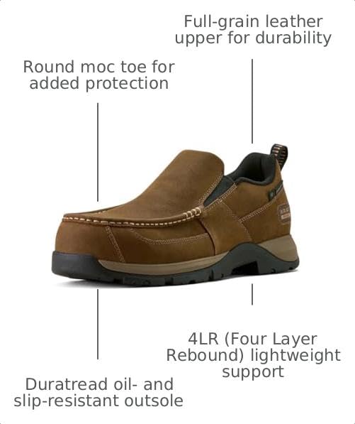 ARIAT Men's Edge Slip-On Composite Toe Work Shoe by ARIAT - Used condition - Image 3