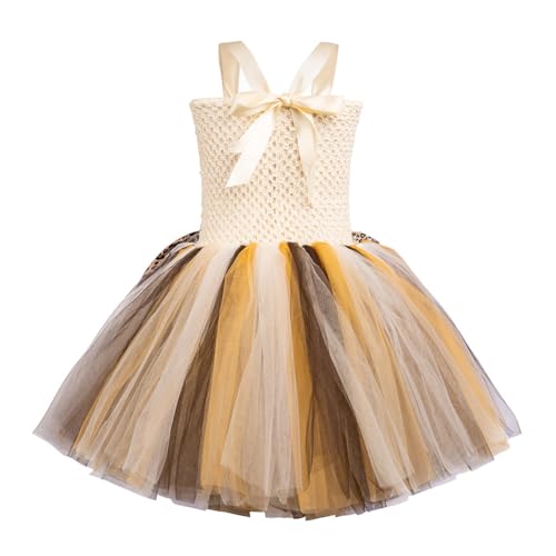 IDOPIP Girl Jungle Safari Outfit Wild Halloween Birthday Party Dress up Toddler Cavegirl Outfit with Headband for Photo Shoot3