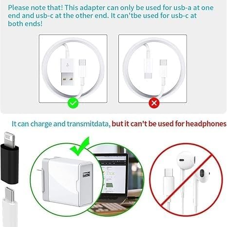 Image of (Apple MFi Certified) (3 Pack USB-C Female to Lightning Cable Adapter, Type-C to 8 Pin Male PD Fast Charging Converter Cord Data Sync Connector for i-Phone 15 14 13 12 11 Air Pods iOS Devices