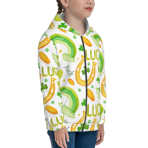 St Patrick's Day1 Kid Hoodies Boys Zip Up Sweatshirts Girls Pullover with Pocket4