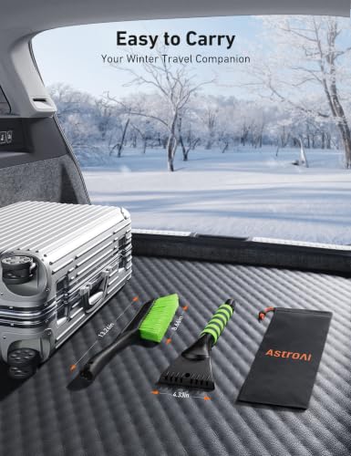 Image of AstroAI 27 inch 2-in-1 Detachable Snow Brush & Ice Scrapers for Car Windshield