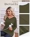 Sweetyweee 3 Pack Women's Oversize Nursing Shirts for Breastfeeding with Hidden Zippers Loose Fit Long Sleeve Maternity Tops(Olive, Mocha, Black,Medium)
