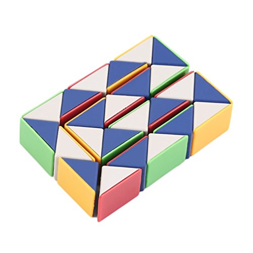 Kinshops Snake Magic 3D Cube Game Puzzle Twist Toy Party Travel Family Child Gift Good for Promoting Children's Intelligence，multicolor
