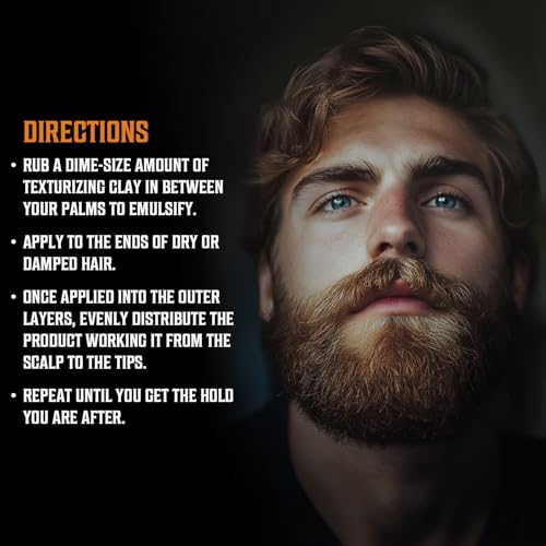 Image of Viking Revolution Coffee & Whiskey Hair Clay for Men - Matte Finish, Texturizing Clay Pomade for Men with Jojoba Oil and Vitamin E - Effortless Hair Styling Cream - Strong Hold, Natural Finish (2 oz)