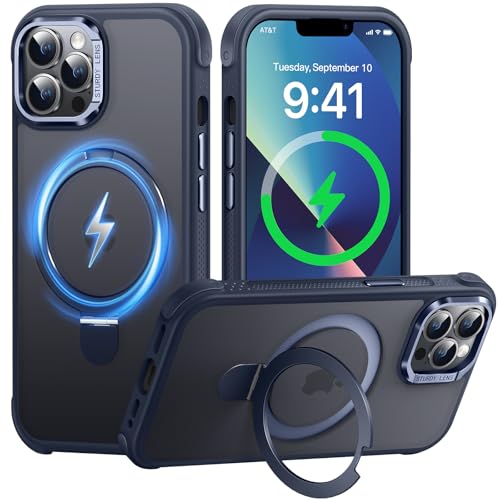 Coque iPhone 13 Pro mat bleu marine, protection antichoc premium