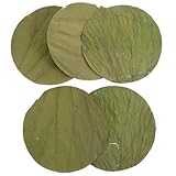 YARNOW Hojas de Loto Secas Redondas 20 Cm, Pack 100 Unidades para Envolver Alimentos Orgánicos, Decoración para Hacer Sushi, Fiestas y Cocina Asiática, Presentación Ecológica y Práctica