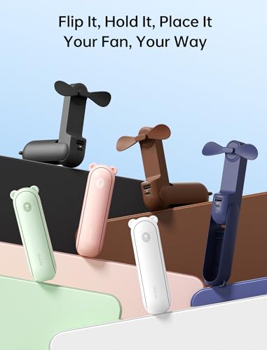 image for JISULIFE Handheld Mini Fan, 3 IN 1 USB Rechargeable Portable Fan [12-1