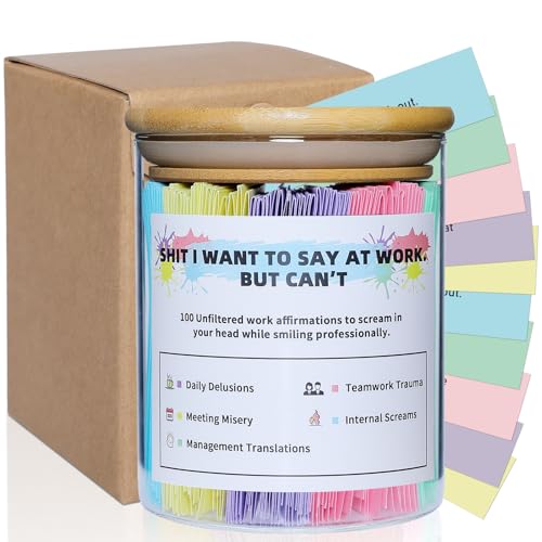 100 Color-Code Funny Work Affirmation Jar – I WANT TO