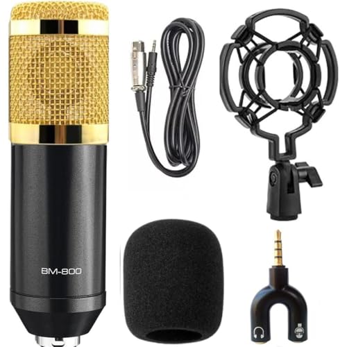 Image of TECHBLAZE Professional USB Condenser Microphone with Double-Layer Noise Filter, Metal Protective Mesh, Alloy XLR Interface, Plug-and-Play PC Mic for Gaming, Streaming, Podcasting & Recording