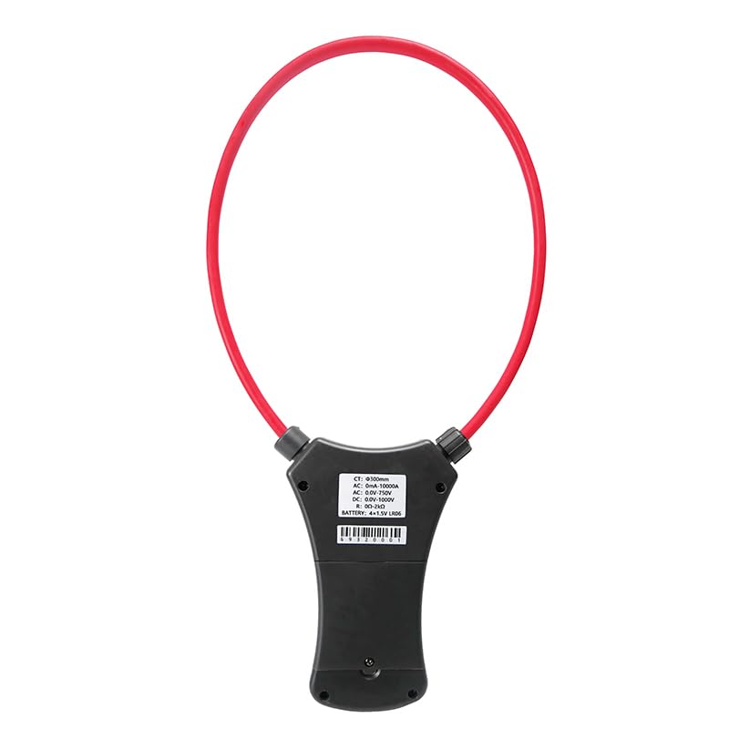 Medidor de Pinza Amperimétrica Flexible para Corriente Alta de AC 10000A, Voltaje AC 750V y DC 1000V, Resistencia 2kΩ con Prueba de Continuidad y Puerto USB miniatura 3