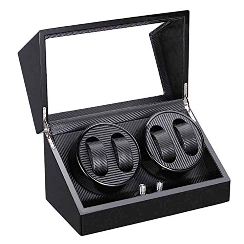 Preisvergleich Produktbild NBVCX Wohnaccessoires Uhren Automatic Watch Winder Box Automatische Uhrenbox mit automatischem Aufzug Leder 4 Rotationsmodi Aufbewahrungsvitrine (Farbe: B)