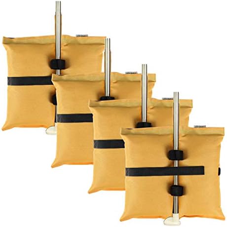Canopy Weight Bags for Pop up Tent, 4pcs/Pack Leg Weights Sand Bags with Belt for Instant Outdoor Sun Shelter Canopy Legs, Heavy Duty Stability Sandbag Weighted Feet Bag