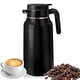 Termo 2 L Acero Inoxidable Doble Pared: Jarra Térmica Con Cierre De Presión Rápida,Termo Grande Para Café Jarra Al Vacío Pared Café, Tetera Para El Hogar O La Oficina