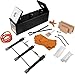 Propane 3 Burners Forge, 2700℉ Blacksmithing Gas Forge, Large Capacity Square Propane Burner Portable Forge with V-Bit Tongs & Leather Gloves for Farrier, Knife and Tool Making