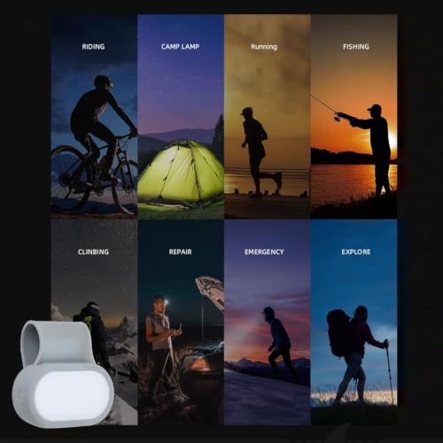 Luz LED para senderismo y mochila con 4 modos ajustables de silicona 6