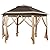 Yaheetech 13x13 Pop up Gazebo, Hexagonal Outdoor Canopy Shelter, Instant Patio Gazebo Sun Shade Canopy Tent with Double Tiers & Mesh Netting for Lawn, Garden, Backyard & Deck, Khaki/Brown