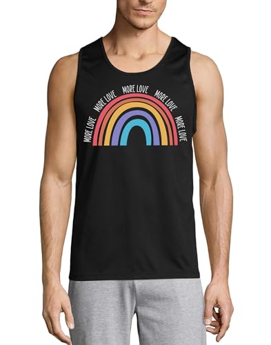 Débardeur coton homme noir More Love pour festivals d'été