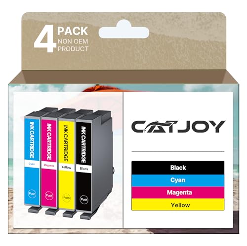 CATJOY Compatible 603 XL Ink Cartridges Multipack for Epson Expression Home XP-3100 XP-4100 XP-2100 XP-2105 XP-3105 Workforce WF-2810 WF-2830 WF-2835 (Black Cyan Magenta Yellow4-Pack)