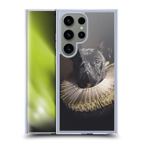 Protection MagSafe Galaxy S24 Ultra avec le design Roi Bouledogue français 2 en gel antichoc durable