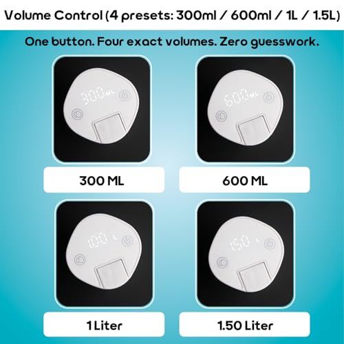 Image of InstaCuppa Automatic Water Dispenser for Gallon Bottles | 2000mAh Rechargeable USB Type-C | Digital Display with Countdown Timer | Foldable Hygienic Spout & Food-Grade Silicone Hose