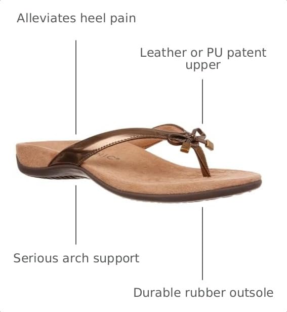 Image of Vionic Women's Rest Bella Toe Post Sandal- Supportive Ladies Orthotic Sandals that include Three Zone Comfort with Arch Support- Flip Flop for Ladies, Medium and Wide Width Size 5-12