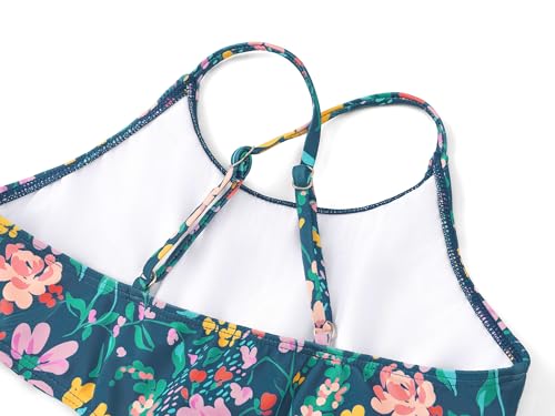Image of Dvenki Girls Cutout One Piece Swimsuit Adjustable Straps Sizes 6X-16