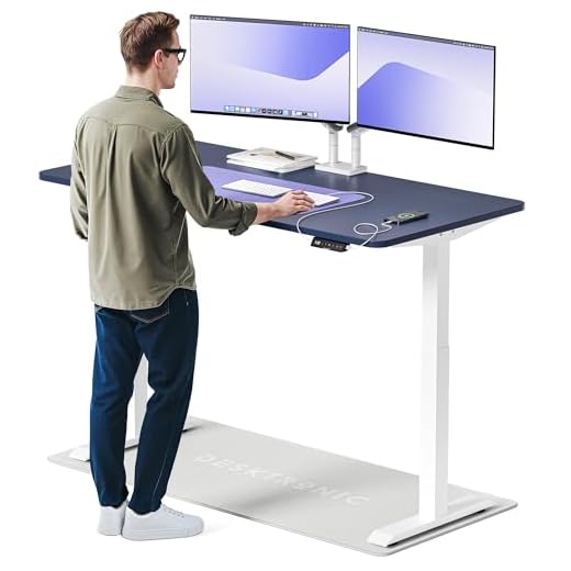 Desktronic HomeOne – Elektrisch höhenverstellbarer Schreibtisch aus, 160 × 80 cm, mit Touchscreen-Steuerung & integrierten USB-A & USB-C Ladeanschlüssen