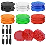 6 Stück Grinder Plastik Mahlgerät, mit Magnetdeckel und Haifischzahn-Design, für Kräuter Zubereitung, Küchen-Mahlgerät und Pollen-M
