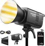 Godox LE300Bi Luce Video LED Bi-Color 320W, 58900 Lux @1m, 2800K-6500K, CRI 97+ TLCI 98, Supporto Bowens, 11 Effetti FX, Controllo NFC/App/DMX, Silenzioso per Studio, YouTube, Live Streaming