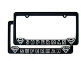 BDK A Set of Two Plastic 3D License Plate Frame - Superman Silver