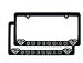 A Set of Two Plastic 3D License Plate Frame - Superman Silver