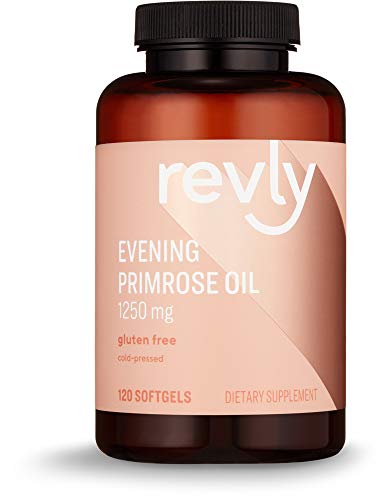 Amazon Brand - Revly Cold-Pressed Evening Primrose Oil, 1250 Mg, 120 Softgels, 4 Month Supply #TOP11