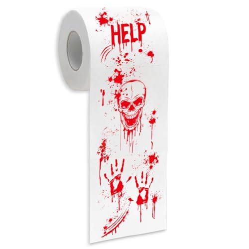 Halloween Bathroom Decorations, Scary Halloween Toilet Papers for Women Men,