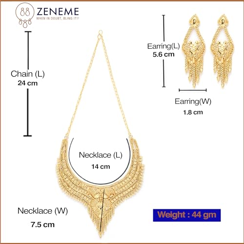 Traditional High Plated Choker Necklace Set