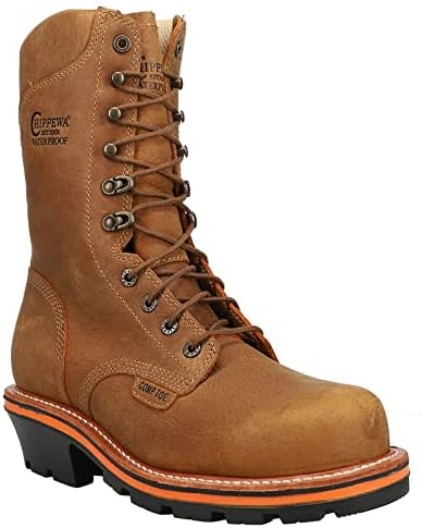 Chippewa Men's Thunderstruck 10" Waterproof Insulated Lace-Up Work Logger Boot Tan 8 D(M) US | Image 1