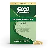 Good Clean Love Reset Homeopathic Vaginal Suppository, Bacterial Vaginosis Treatment for Women, Relieves Itching & Irritation, Feminine Care, Promotes Urinary Tract & Vaginal Health, 10 Capsules