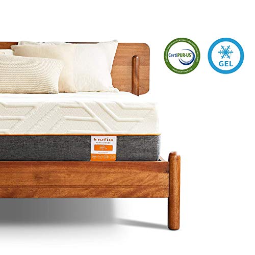 Inofia Single Memory Foam Mattress, 22cm Gel Memory Foam Mattress in a Box,Sleeps Cooler,3 Layer Responsive Foam for More Supportive and Pressure Relief,CertiPUR-US