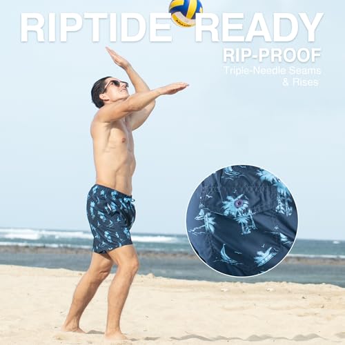 Image of Kanu Surf Men's Big Viper Extended Size Stripe Swim Trunk