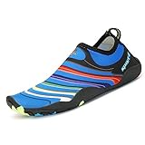  SAGUARO Kinder Badeschuhe Aquaschuhe Schwimmschuhe Wasserschuhe Strandschuhe Water Shoes für Jungen Mädchen, 27 EU/Label 28 Schwarz