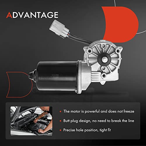 Image of A-Premium Front Windshield Wiper Motor Compatible with Toyota | for Toyota Highlander 2008 2009 2010, Sport Utility, 5-Pin